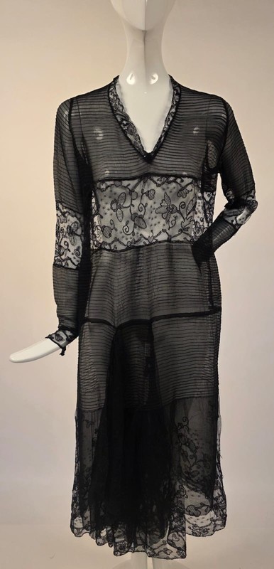 1920 chiffon dress Light blue chiffon dress with deco print, flutter sleeves, Light blue 1920s day dress, flapper party dress with short sleeves, 1920s daywear