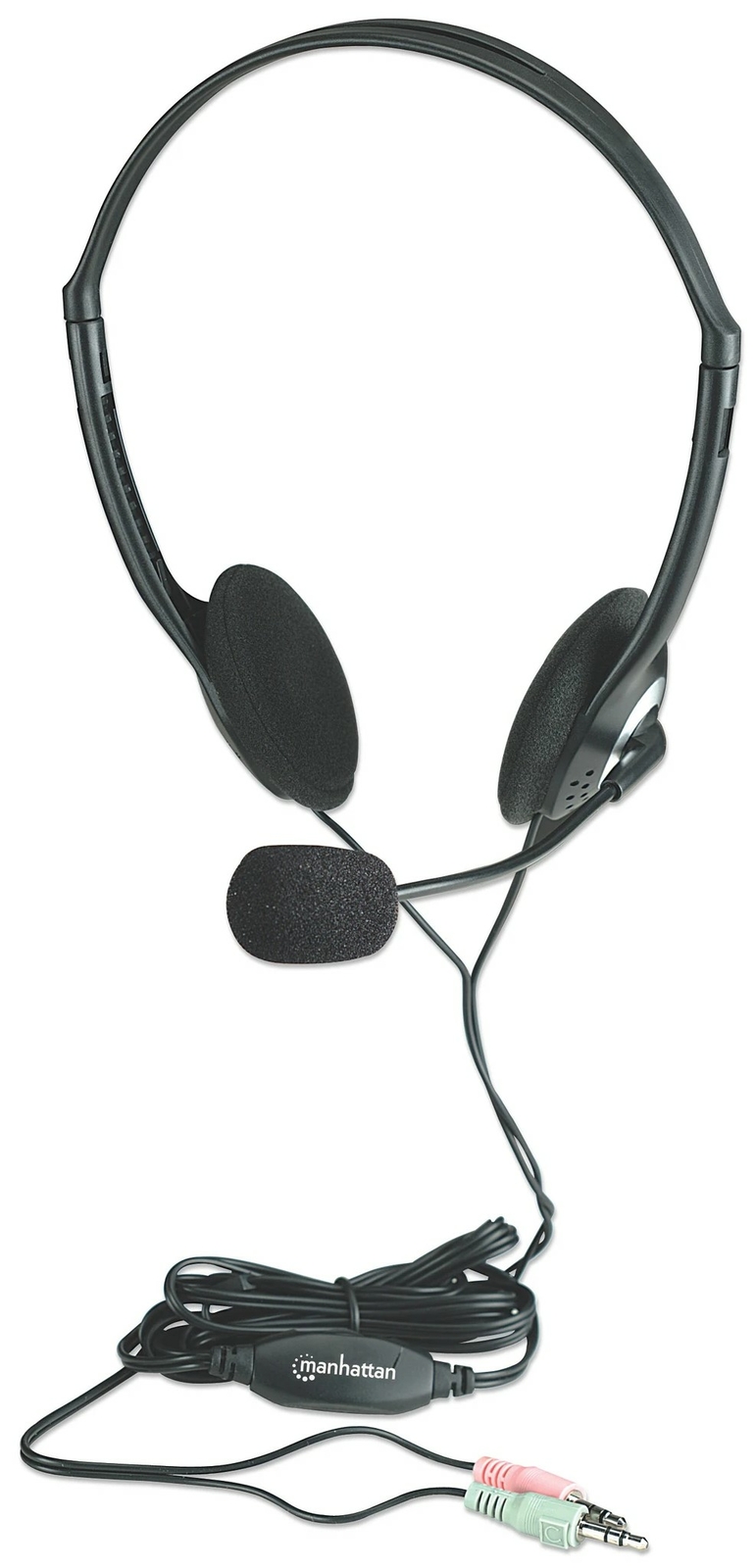 Leichtes Headset mit langem Kabel für PC / Computer  Stereo- 3,5 klinke Mikrofon