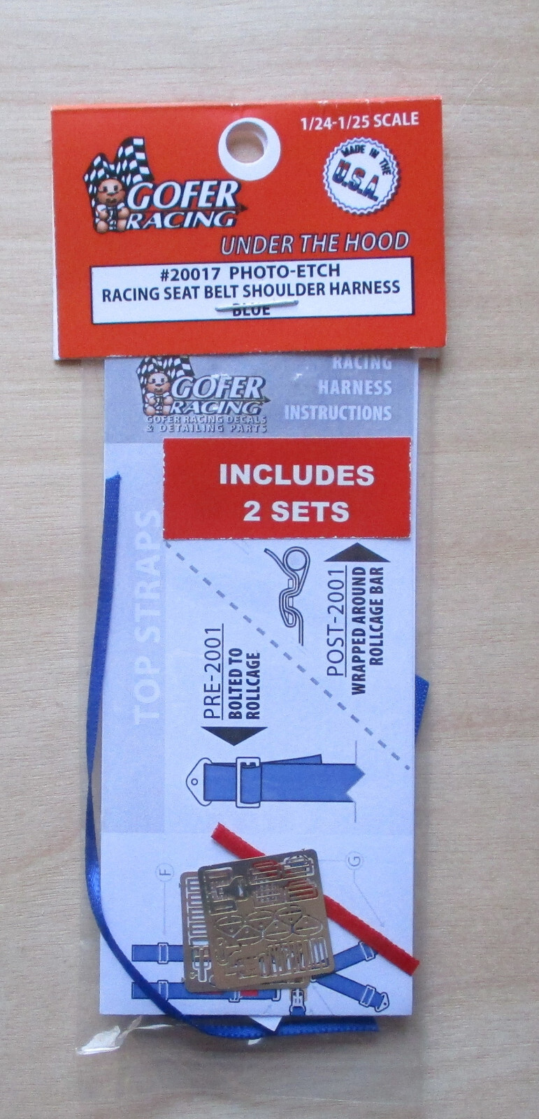 Man 公式写真　5 Photo-Etch Blue Seatbelt Shoulder Harness Detail Gofer 1:24