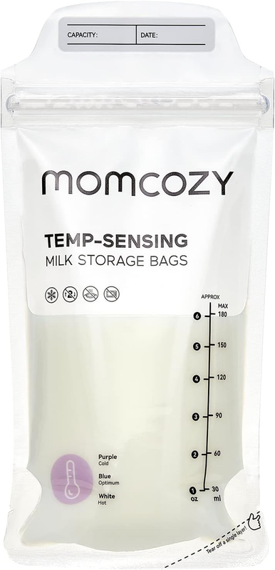 Breastmilk Storing Bags, Temp-Sensing Discoloration Milk Storing Bags for Breast