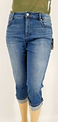 Marilyn Straight Crop Jeans With Cuffs Womens 12 Missy