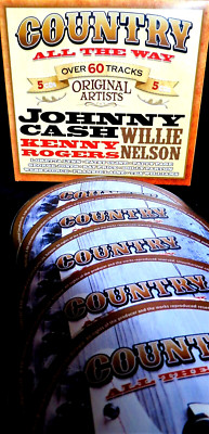Country Music All The Way 5 CDS NEW Loretta Lynn,Willi Nelson,60 SONGS,ORIGINAL 