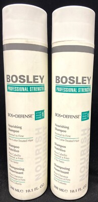 2 bosley bos-defense nourishing shampoo 10.1oz ea scuffed exterior