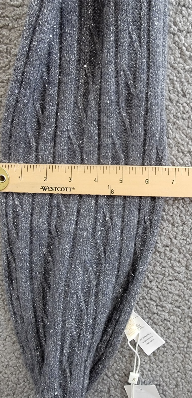 Adrienne Landau Wool The Lyla Scarf Women's One Size Storm Front - Picture 5 of 13