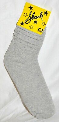 Slouch Socks Women's Scrunch Hooters Socks Lt Gray Size 9-11 NWT Made In USA!!