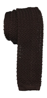 Barba Napoli Solid Brown Silk Knitted Tie