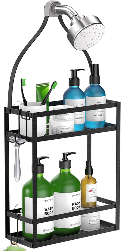 Minggoo Shower Caddy Organizer,Mounting over Shower Head or Door,Extra Wide Spac