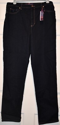 Gloria Vanderbilt Womens Dk Wash Amanda Heritage Fit Slimming Pants Size 16 Long