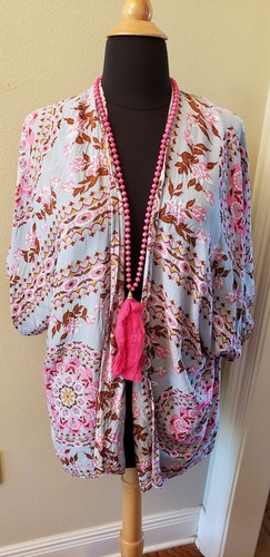 Sophie & Kate Pink/Purple Frock Candy Boutique Wrap Kimono One Size