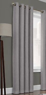 Total Blackout Curtain Pan (2) Panel Grommet 50''x63'' Bed Bath & Beyond Gray