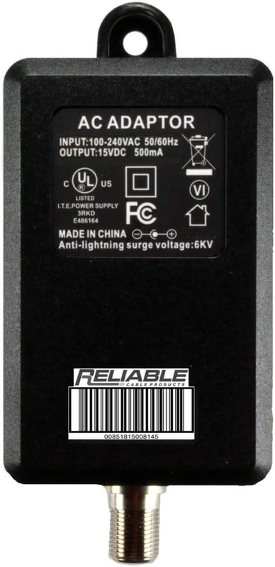 Power Supply, High Efficiency OEM Replacement Wall Mount Adapter for CATV Drop.