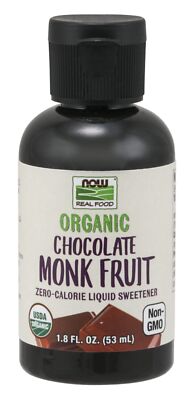 Now Foods Органический шоколад Monk Fruit 1,8 жидких унций Жидкость