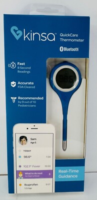 Kinsa Bluetooth Quick Care - Individual Profiles -Track & Share -Thermometer