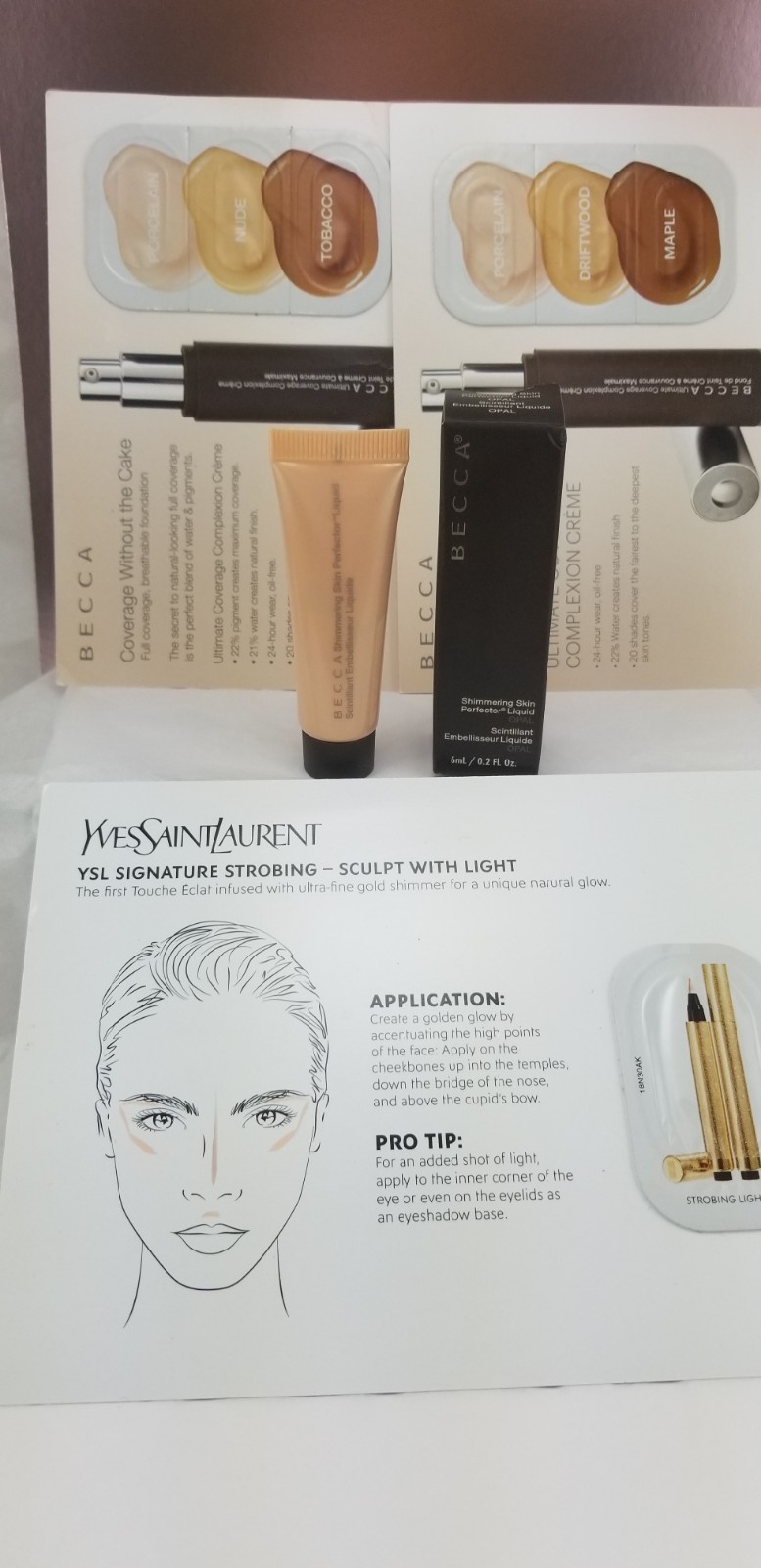 Becca Shimmering Skin Perfecter Liquid in Opal .2oz  + 3 samples Free Ship