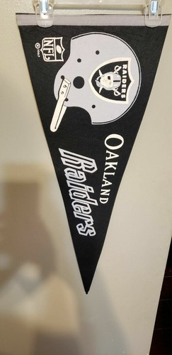 アクセサリー LA Raiders NFL PENNANT CLOCK 1988 VTG Raiders