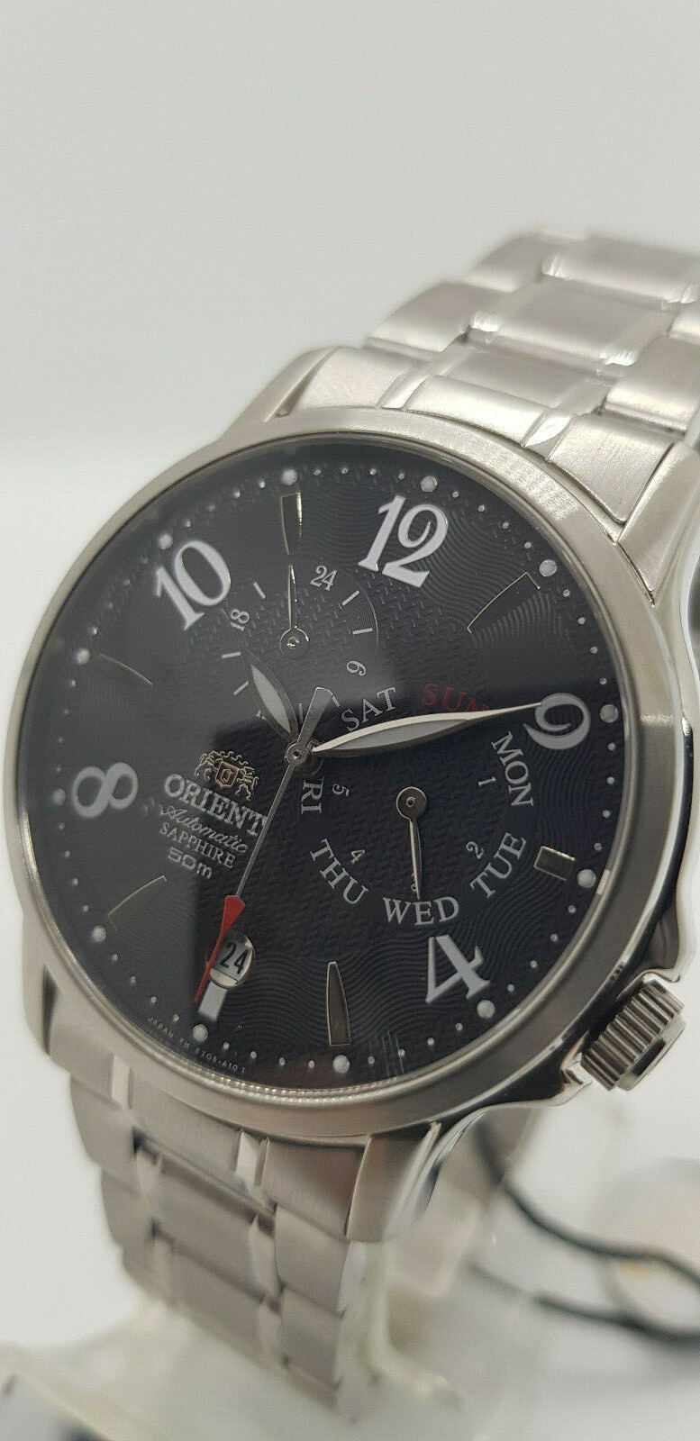Pre-owned Orient Watch Automatic Multi Eyes Day Date Cet05002b Sapphire Crystal