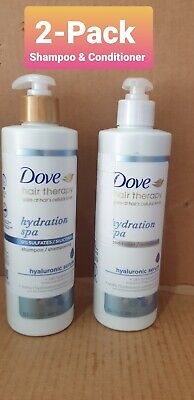 Dove Hair Therapy Hydration Spa with Hyaluronic Serum Shampoo & Conditioner 2PK