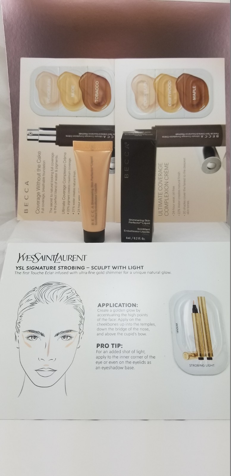 Becca Shimmering Skin Perfecter Liquid in Opal .2oz  + 3 samples Free Ship