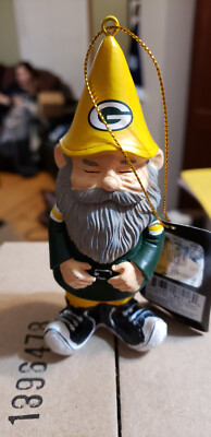 GREEN BAY PACKERS LITTLE GNOME CHRISTMAS Ornament new