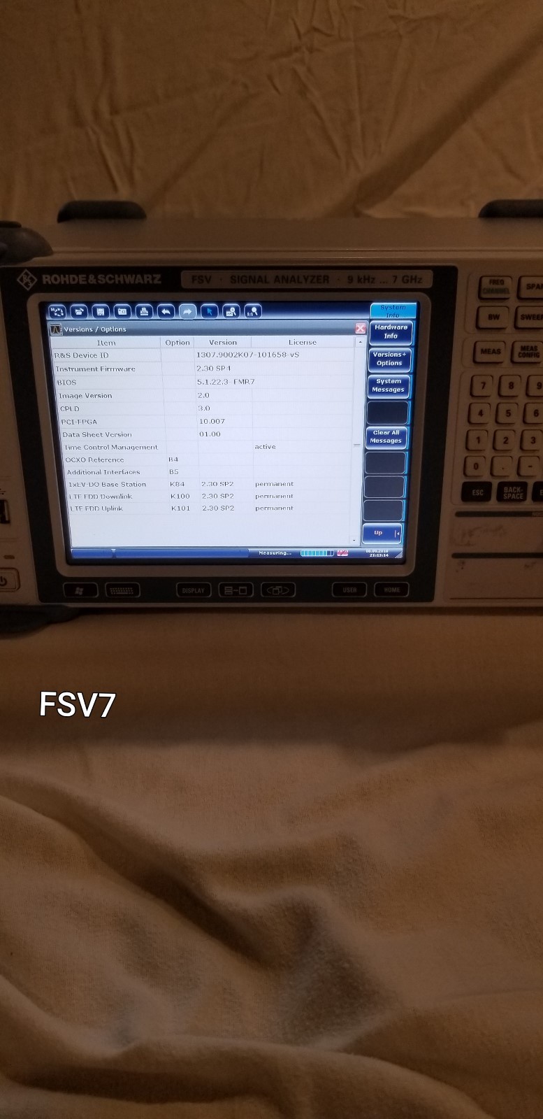 Rohde & Schwarz FSV 7GHz Spectrum Analyzer