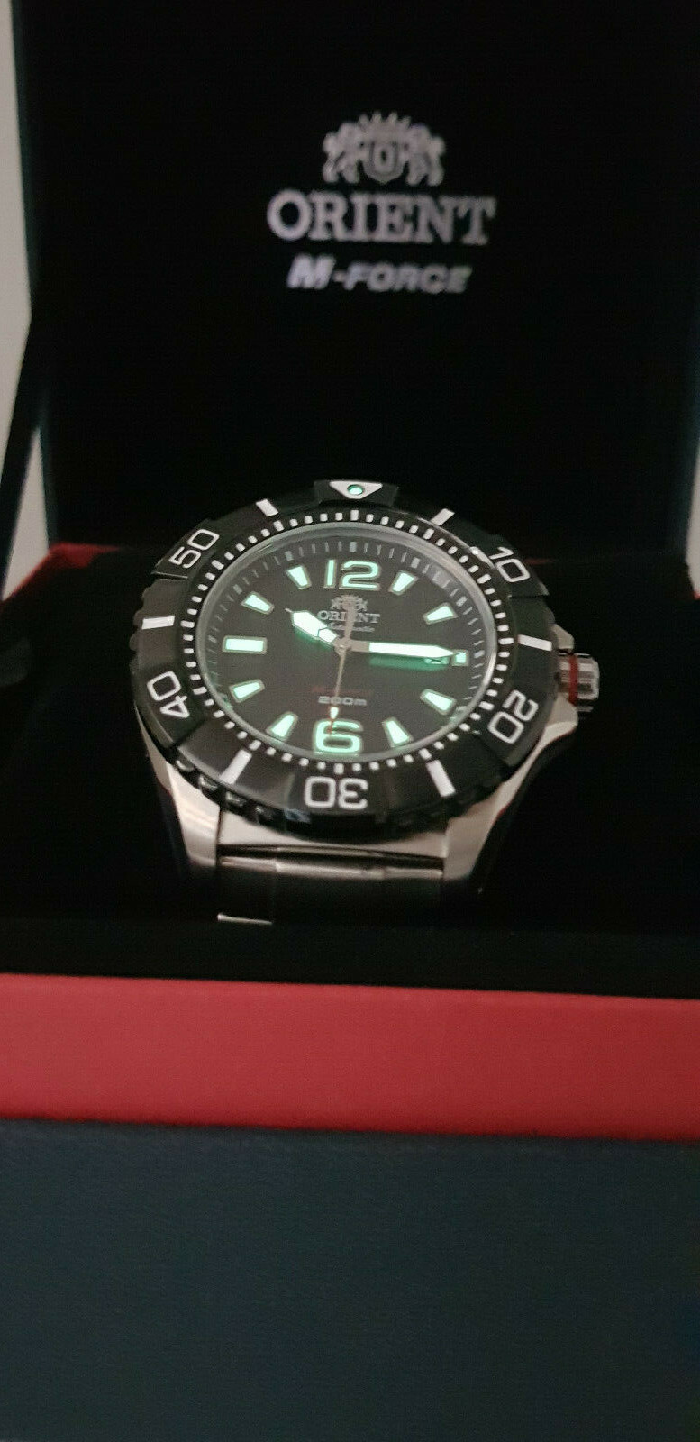 Pre-owned Orient Beast M-force Automatic Titanium Dive Watch Sapphire Crystal Dv01001b