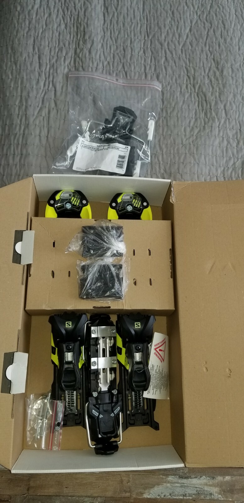 Salomon Guardian MNC 16 AT Ski Binding - Small / 130mm Brake / Yellow-Black