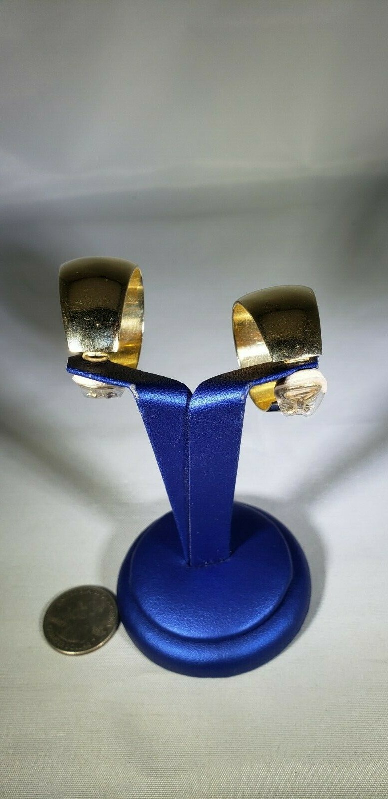 14 KT YELLOW GOLD SOLID CUFF CLIP ON EARRINGS