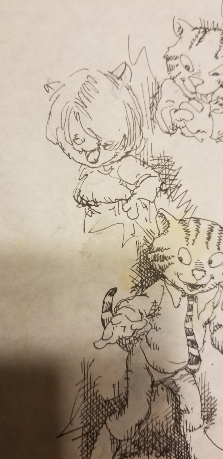 1966 R. Crumb Fritz the Cat pen & ink drawing. Rare Robert Crumb original art!