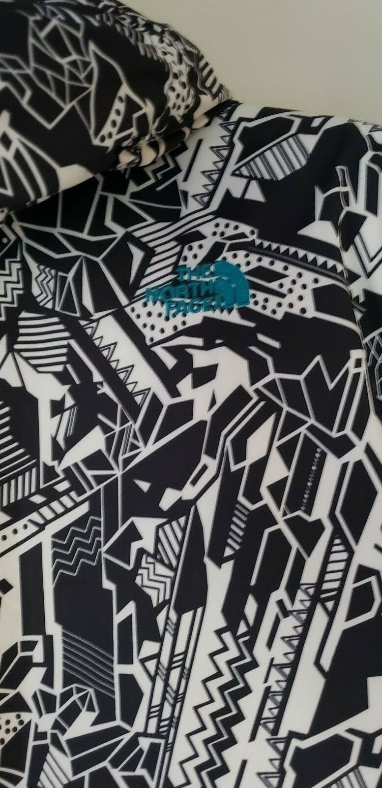 The North Face Nylon Puffer Coat w/Hood, Black/White Big Boys Sz XL (18-20)