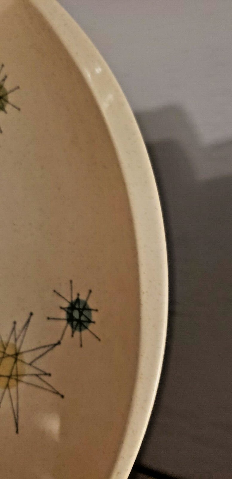 Vintage Franciscan Atomic Starburst Platter Chop Plate  MCM 13 inch