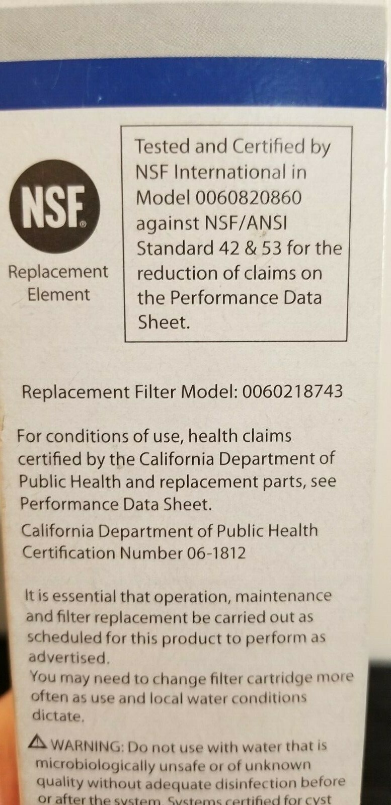 Haier Refrigerator Replacement Water/Ice Filter RF-2800-13 - 0060218743 NEW