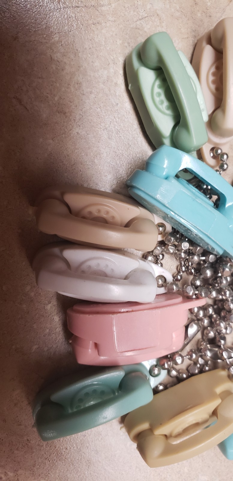 14 Bell Telephone  PRINCESS Phone KEYCHAINS. Mid Century Vintage