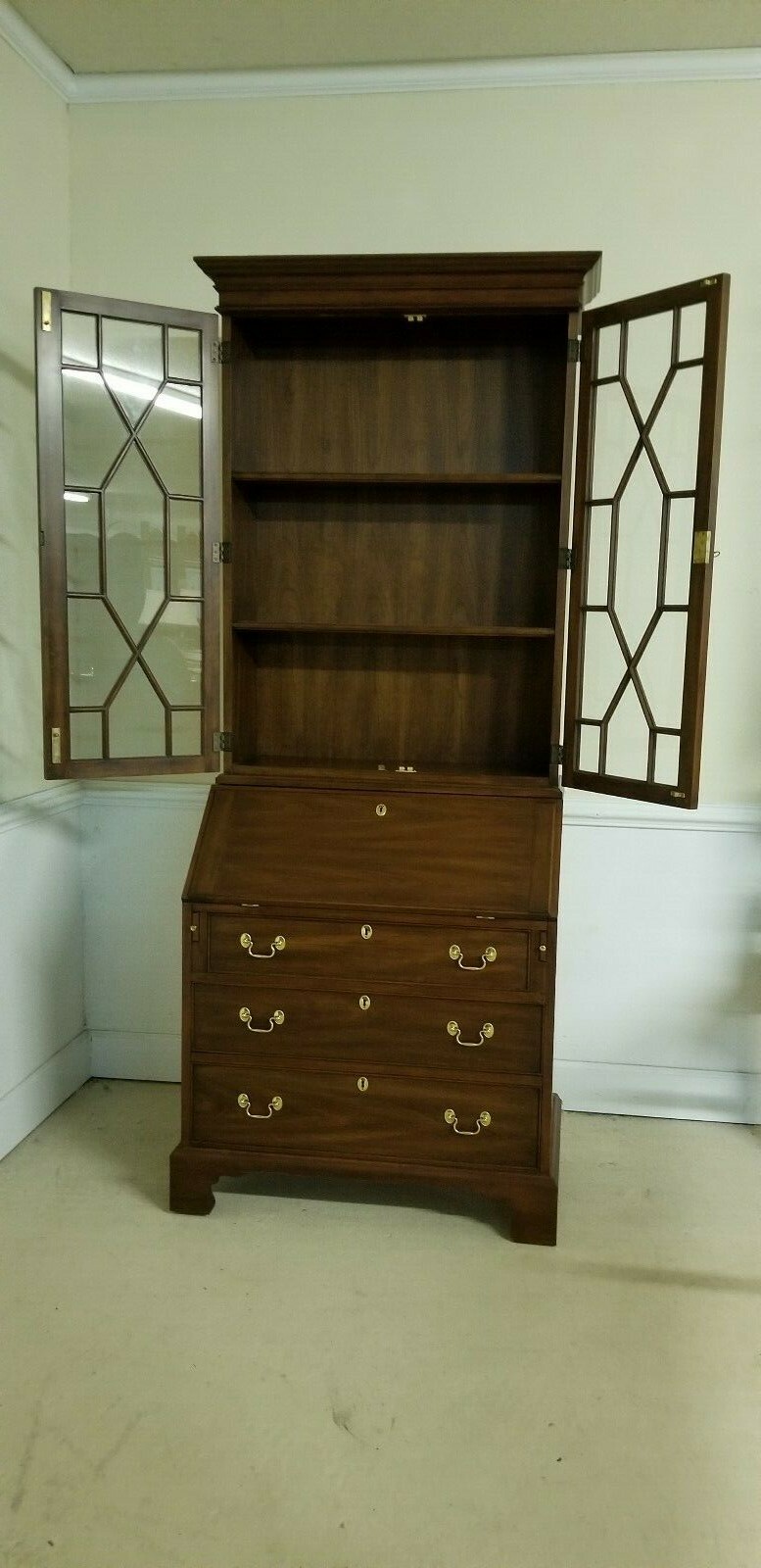 HENKEL HARRIS SMALL SECRETARY GLASS PANES