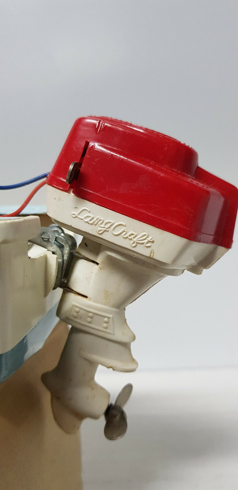 1950s LANG CRAFT POWER DRIVEN MODEL BOAT WITH MOTOR