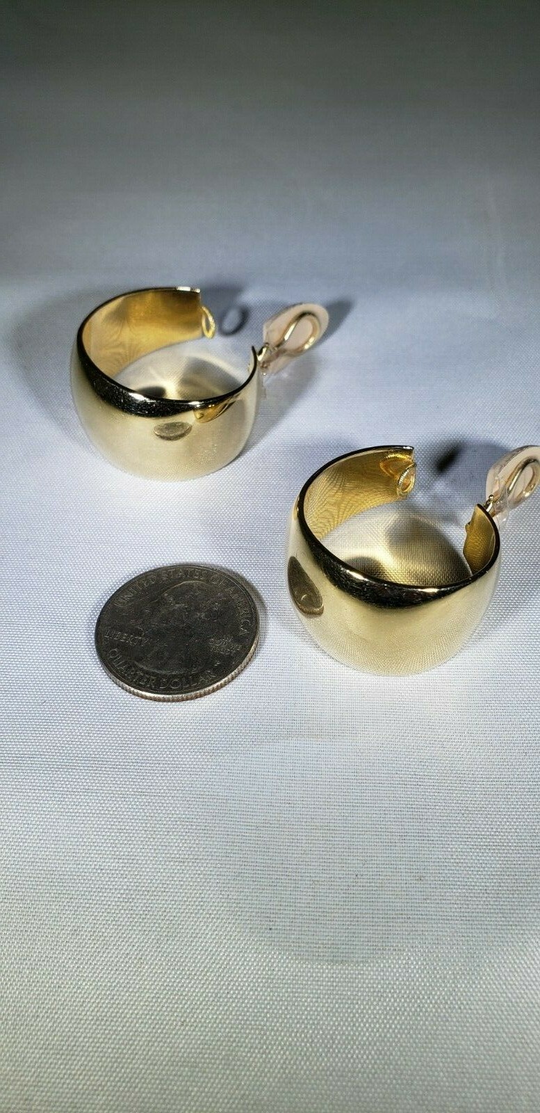 14 KT YELLOW GOLD SOLID CUFF CLIP ON EARRINGS