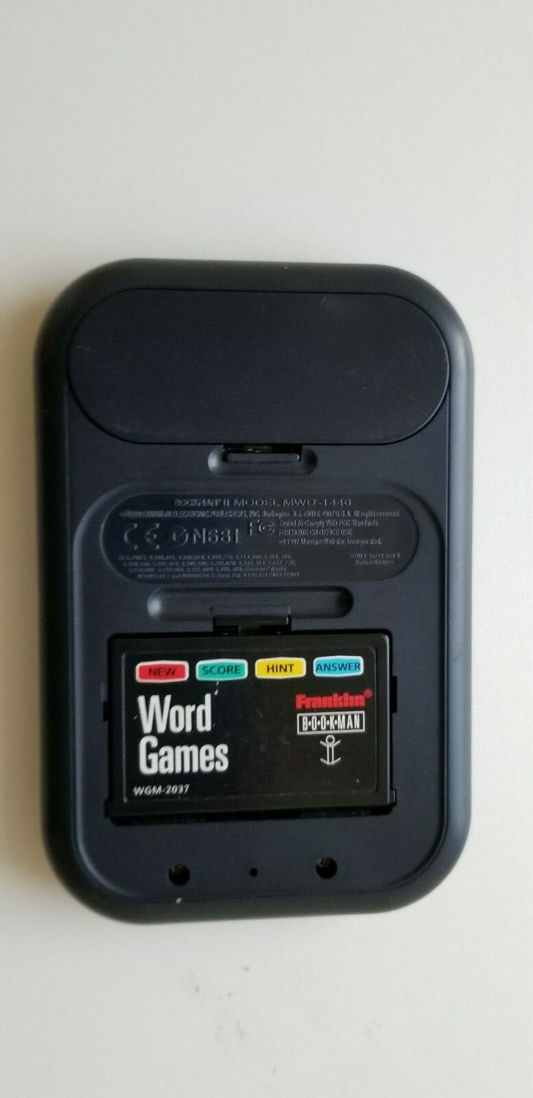 Franklin MWD-1440 Dictionary & Thesaurus w/ Word Games WGM-2037 - New Batteries!