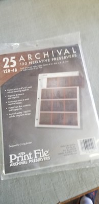 120-4B   negative sleeve by Print File.  new package 25 pack