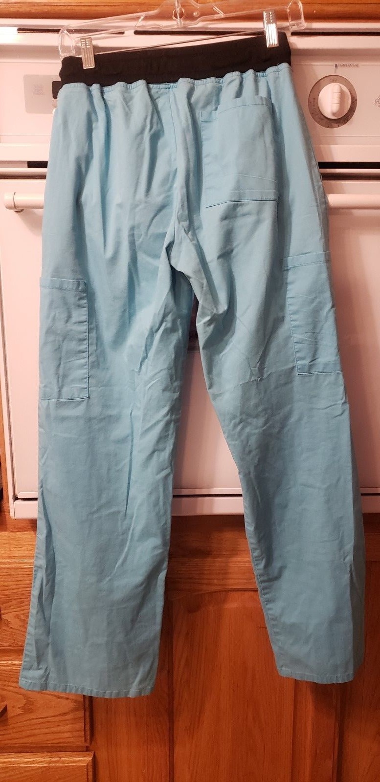 Scrubstar turquoise and black cotton polyester spandex scrub pants size XS