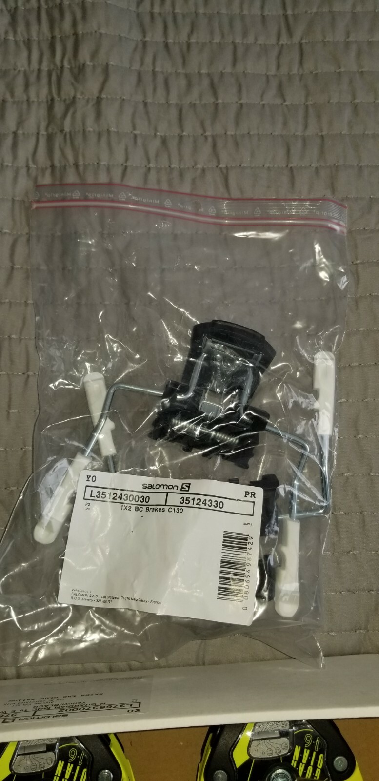 Salomon Guardian MNC 16 AT Ski Binding - Small / 130mm Brake / Yellow-Black