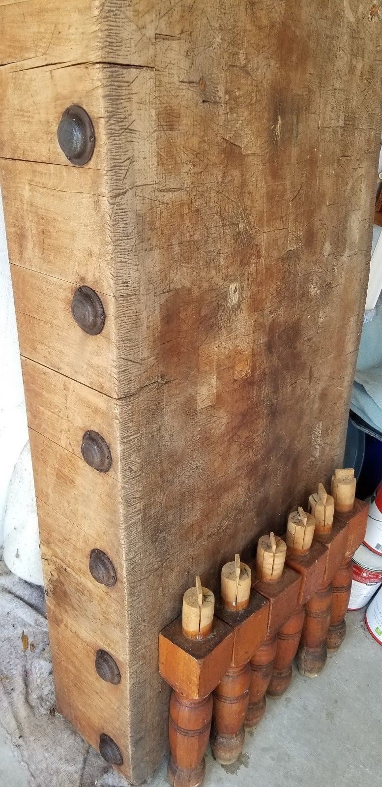 ANTIQUE / VINTAGE MEAT BLOCK TABLE