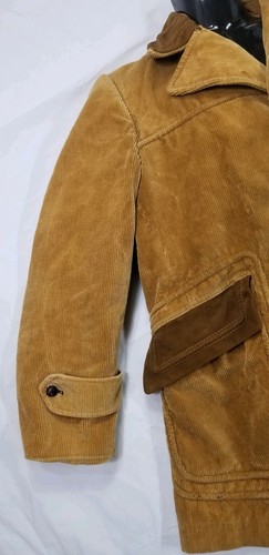 Vintage Cortefiel Corduroy Jacket Coat Brown Size 40