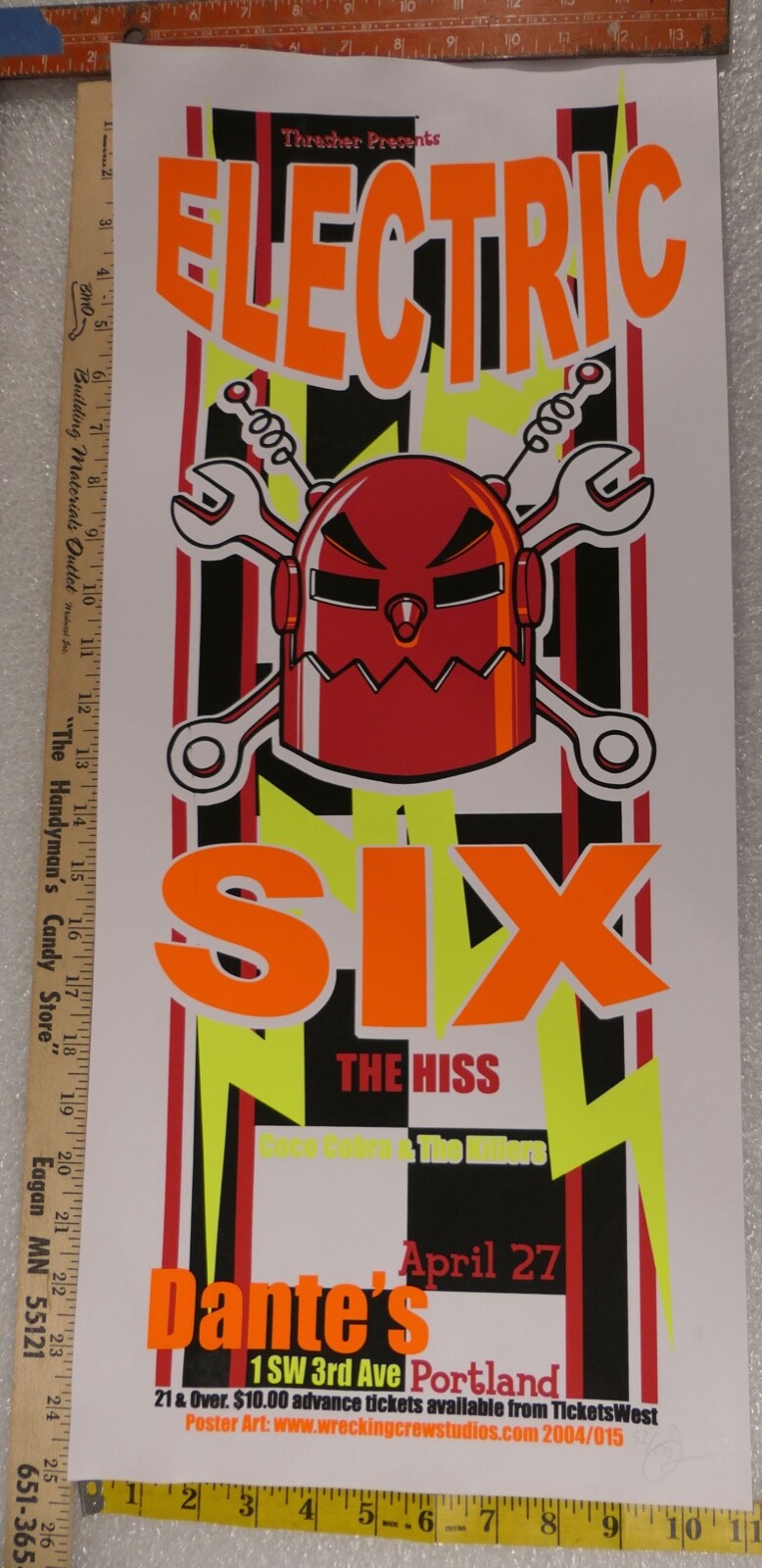 ROCK &amp; ROLL MUSIC MEMORABILIA PSYCHEDELIC POSTER ELECTRIC SIX 