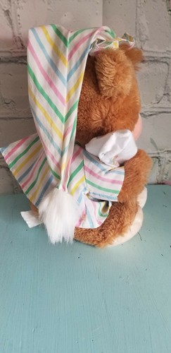 Vtg 1980's Fisher Price Plush Sleepy Teddy Bear Beddy Bear