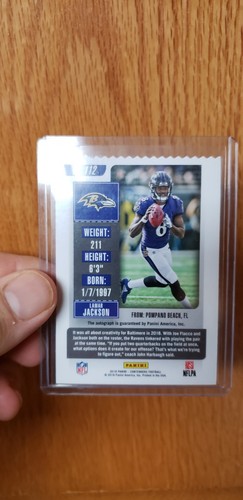 Lamar Jackson Rookie Auto 6/8Panini Contenders Football