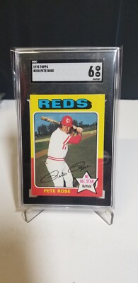 Pete Rose 1975 Topps ((SGC 6 EX-NM)) Big Red Machine CINCINNATI REDS