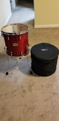 Pearl Session Studio Classic 14x14 floor tom Sequoia Red w/ Gator Bag
