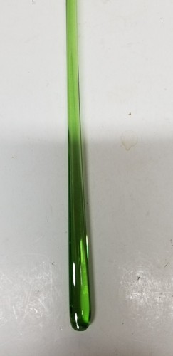MURANO ART STYLE GREEN LEAF LONG STEM GLASS FLOWER 17 1/4 