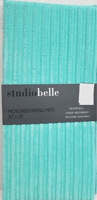 Extra Large Microfiber Dish Drying Mat, 20'' x 28'', AQUA COLOR ,SB
