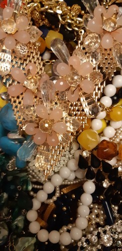 Huge Lot Of Vintage Old Jewelry Necklaces And Some Have Matching Earrings