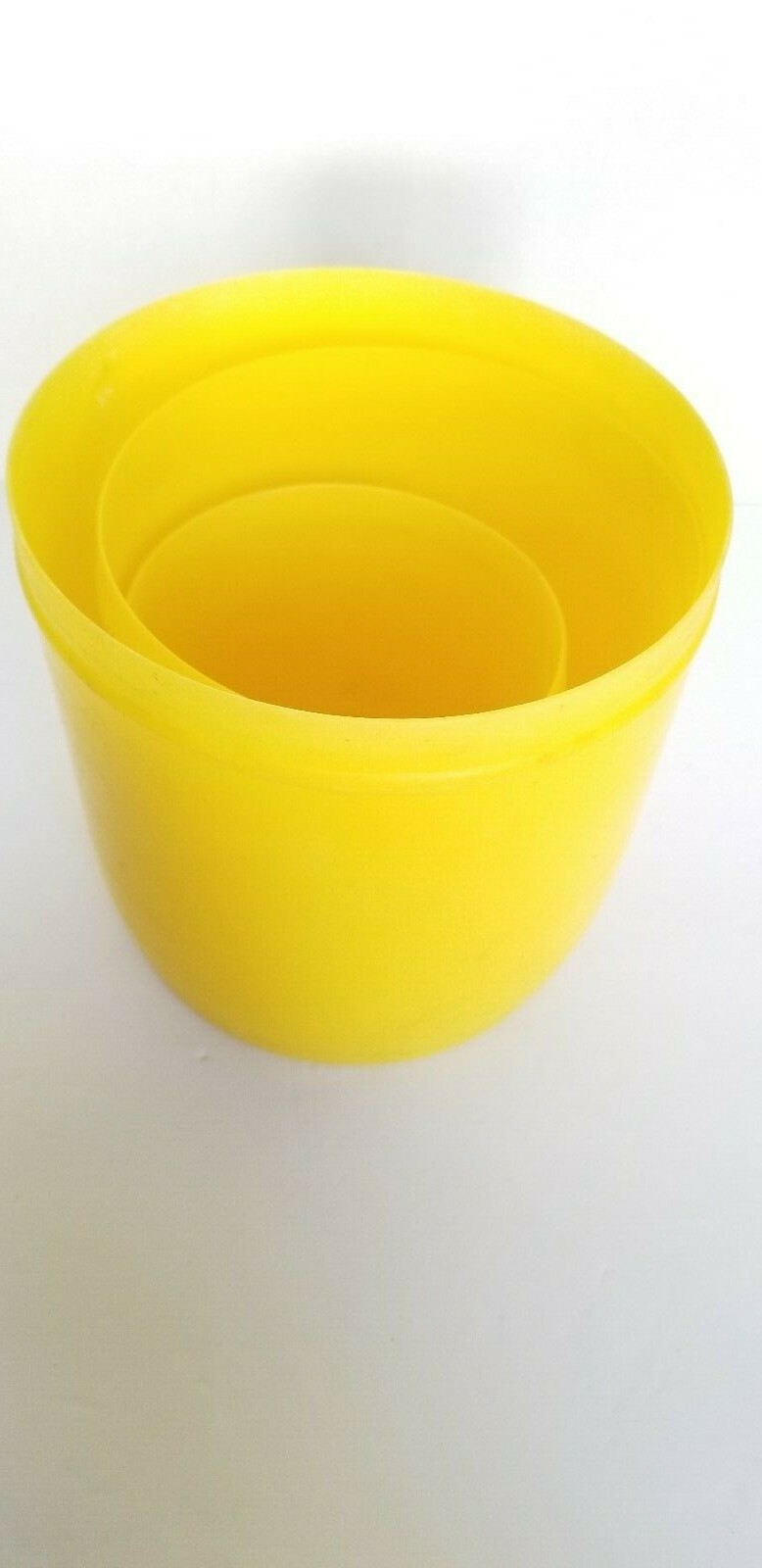 Vintage Plastic Yellow Canisters Retro Kitchen Set Of 3 Camping RV Movie Prop